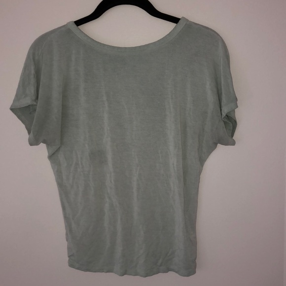 AE cinched, faded green, v neck tee - Picture 5 of 5